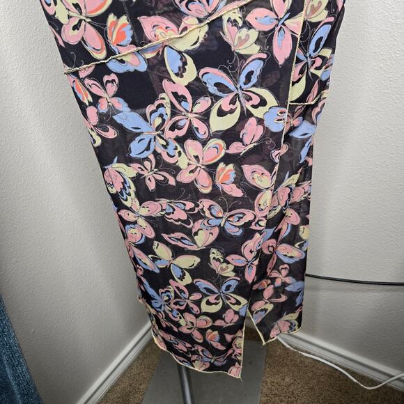 URBAN OUTFITTERS Strappy Midi Bodycon Dress Butterfly Print Size Small - Picture 12 of 14